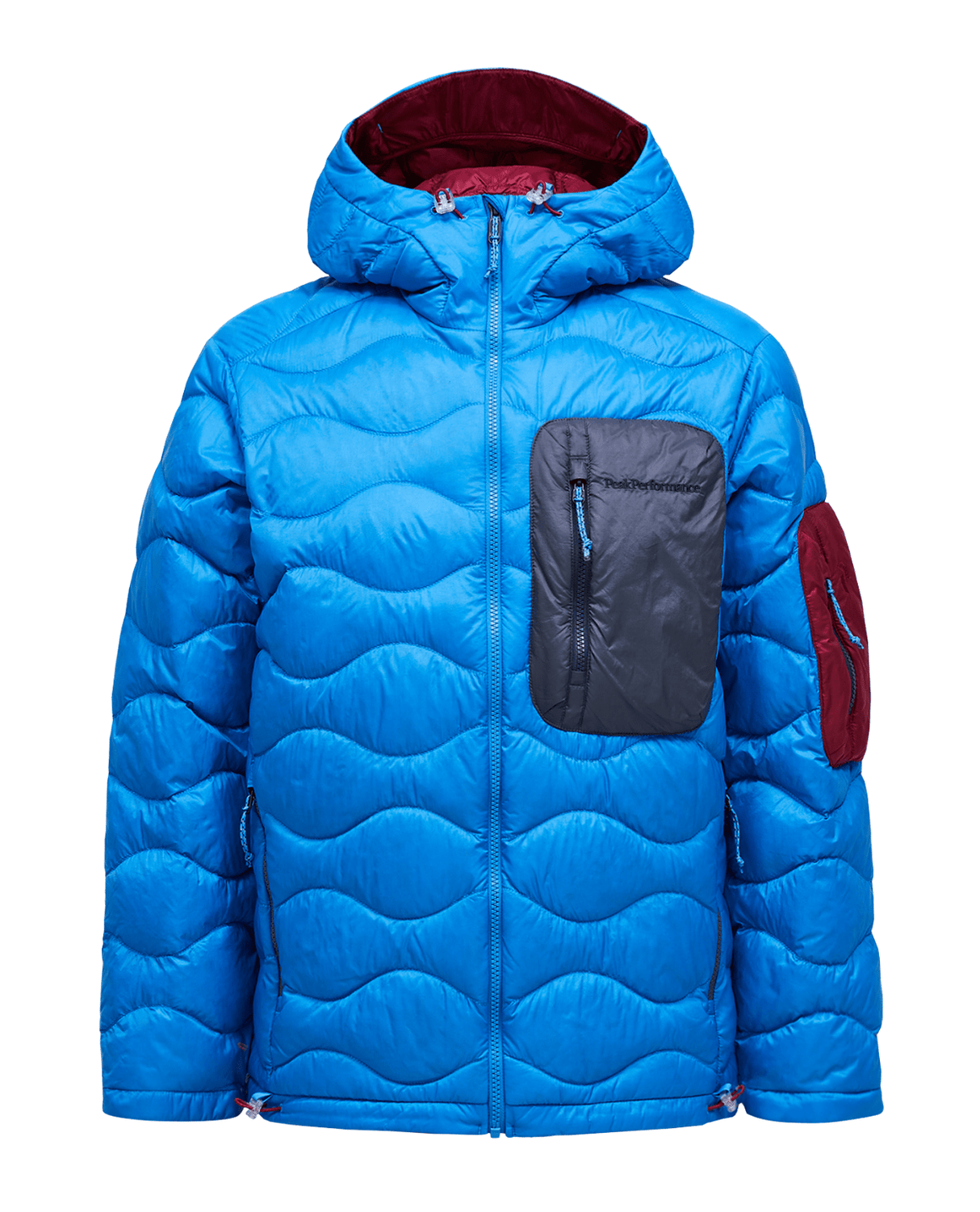 Peak Performance Men Helium Utility Down Hood - Azure Ascent / Mountain Mist - Skidjackor - Alpingaraget