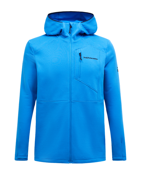 Peak Performance Men Trail Polartec Zip Hood - Azure Ascent  Alpingaraget