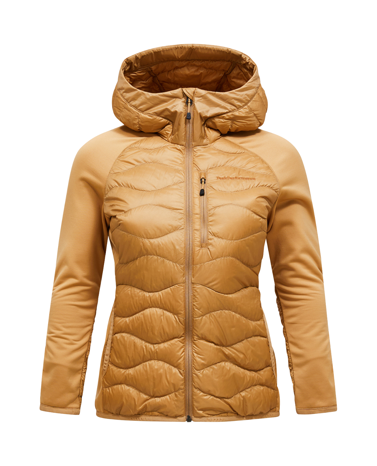 Peak Performance Women Helium Down Hybrid Hood - Sierra Sand  Alpingaraget
