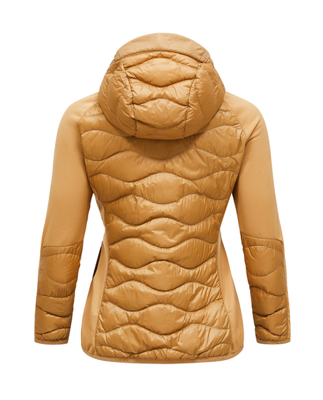 Peak Performance Women Helium Down Hybrid Hood - Sierra Sand  Alpingaraget