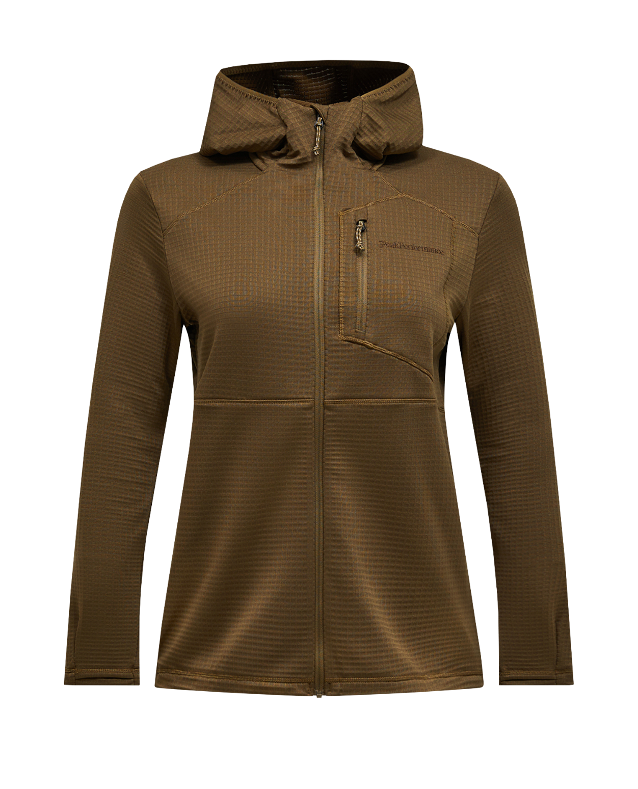 Peak Performance Women Trail Polartec Zip Hood - Meadow Moss  Alpingaraget