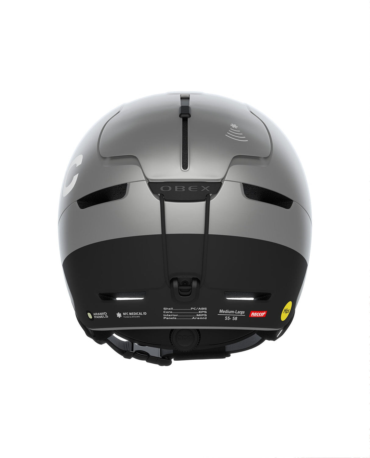 POC Obex BC Mips - Argentite Silver Matt - Alpingaraget