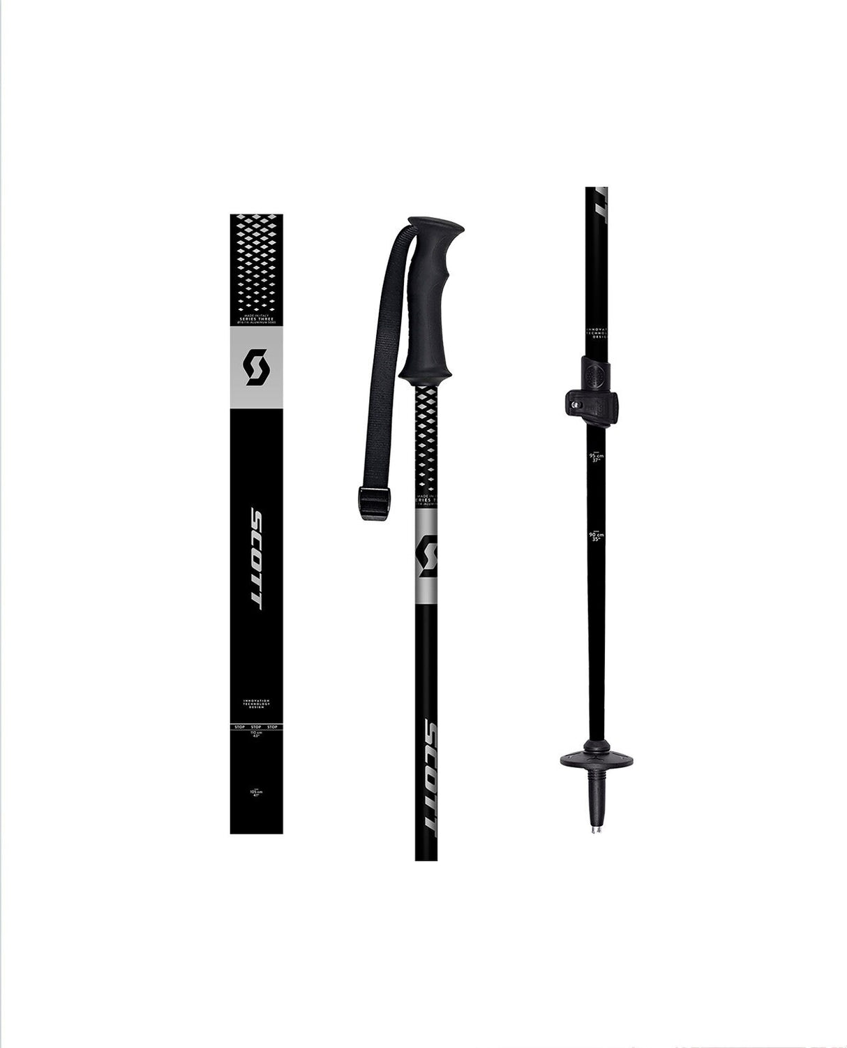 Scott Junior Pole Element Adjustable - Black Alpingaraget
