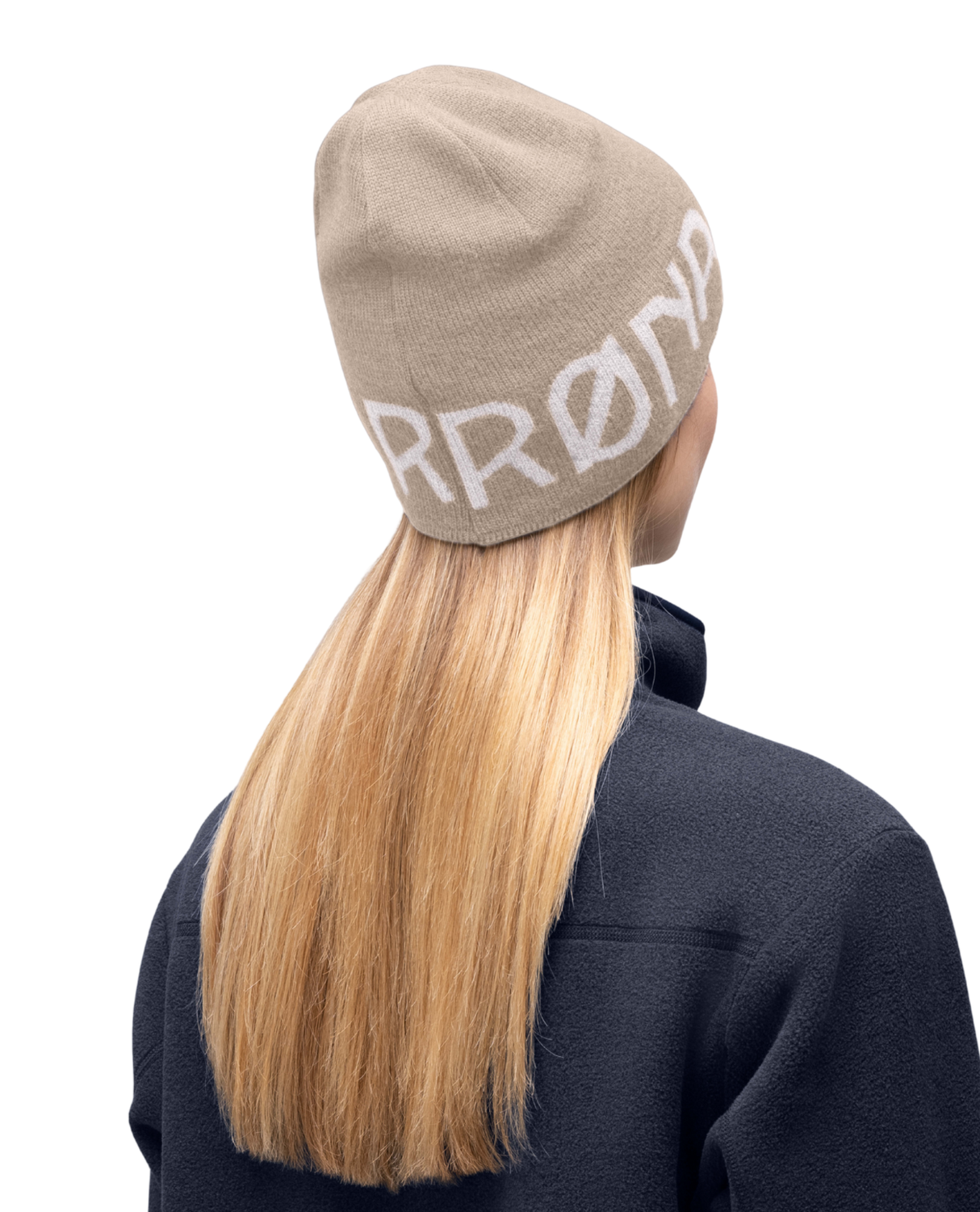 Norröna Unisex /29 mid merinoUll logo Beanie - Pure Cashmere - Alpingaraget
