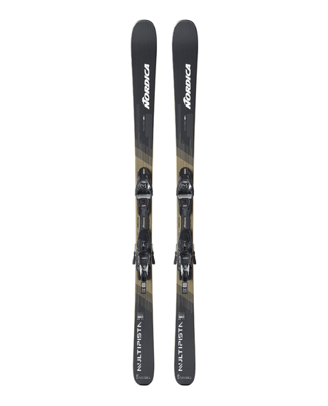 Nordica Multipista DC 80 TI + TPX12 - Grå pistskidor för herrar med förmonterade bindningar