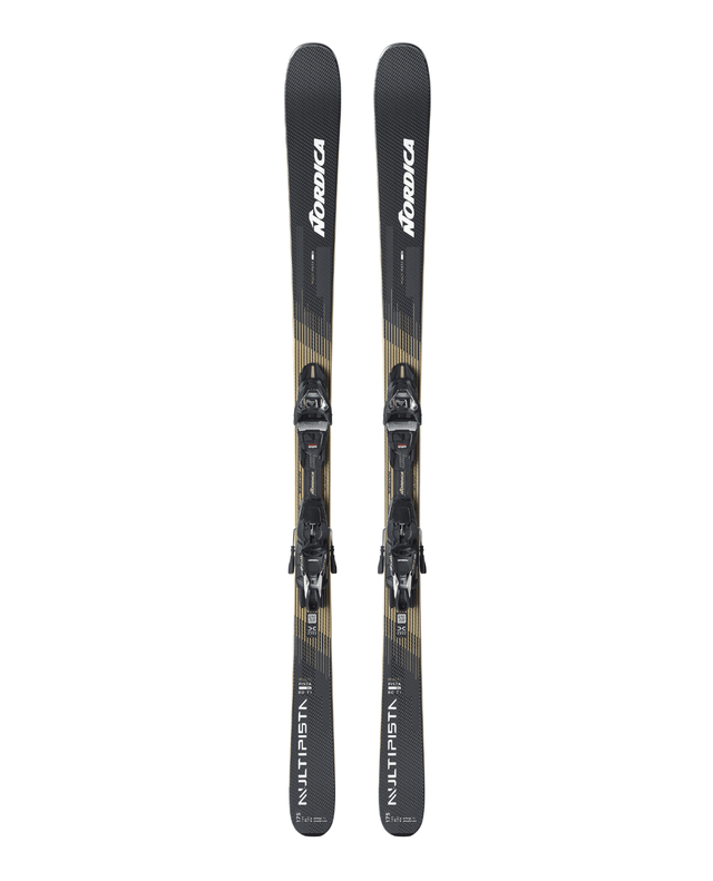 Nordica Multipista DC 80 TI + TPX12 - Grå pistskidor för herrar med förmonterade bindningar