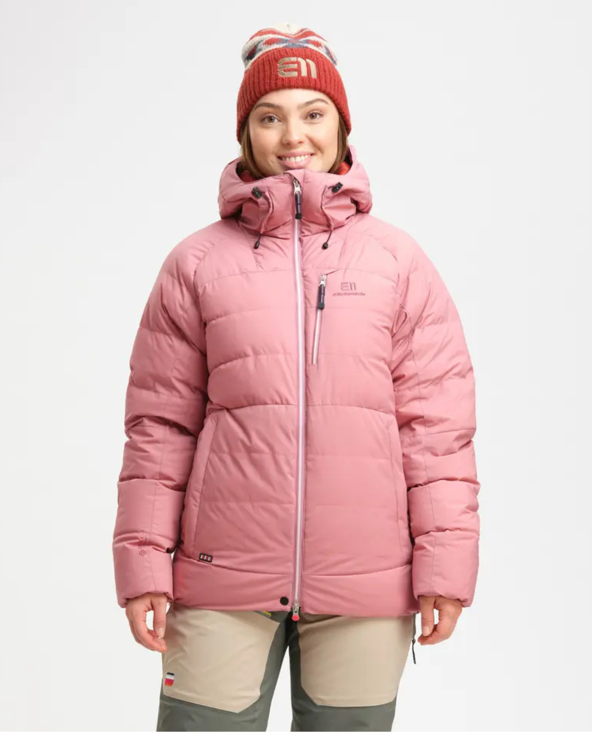 Elevenate Womens Combin Down Jacket - Dark Strawberry - Alpingaraget