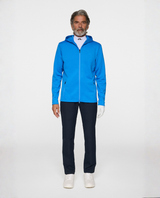 J.Lindeberg Men Aerial Full Zip Hood - Sonic Blue