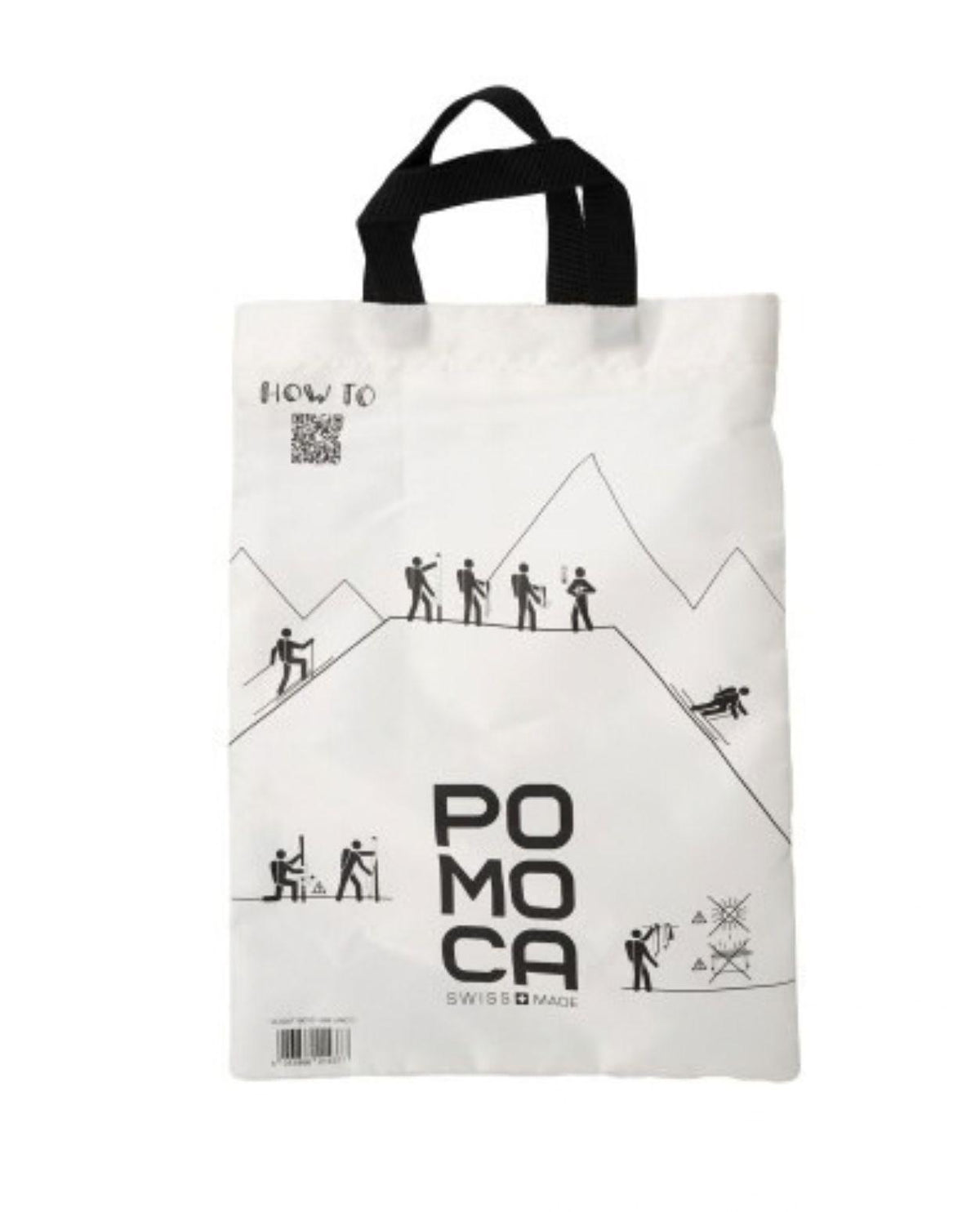Pomoca Skins Bag V2 - Vit skidfodral med svarta bärhandtag och tryck
