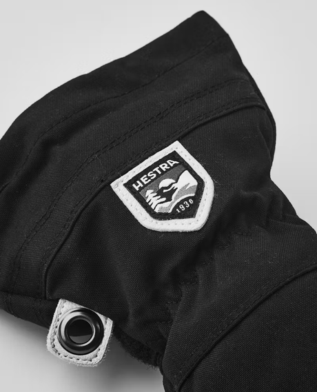 HESTRA Army Leather Heli Ski Junior Mitt - Black - Alpingaraget