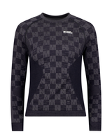 Mons Royale Womens Ascender Merino Seamless Long Sleeve - Forged Iron / Black