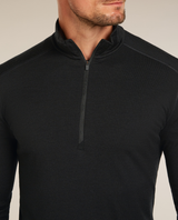 Icebreaker Men 200 Oasis Long Sleeve Half Zip - Black - Alpingaraget