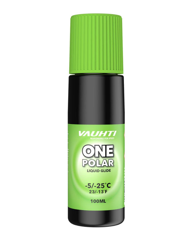 Vauhti One Polar Liquid Glide 100 ml flytande glidvalla med grön kork och etikett - Valla - Alpingaraget