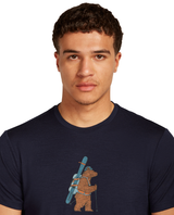 Icebreaker Men Merino 150 Tech Lite SS Tee Bear Tour - Midnight Navy - Alpingaraget