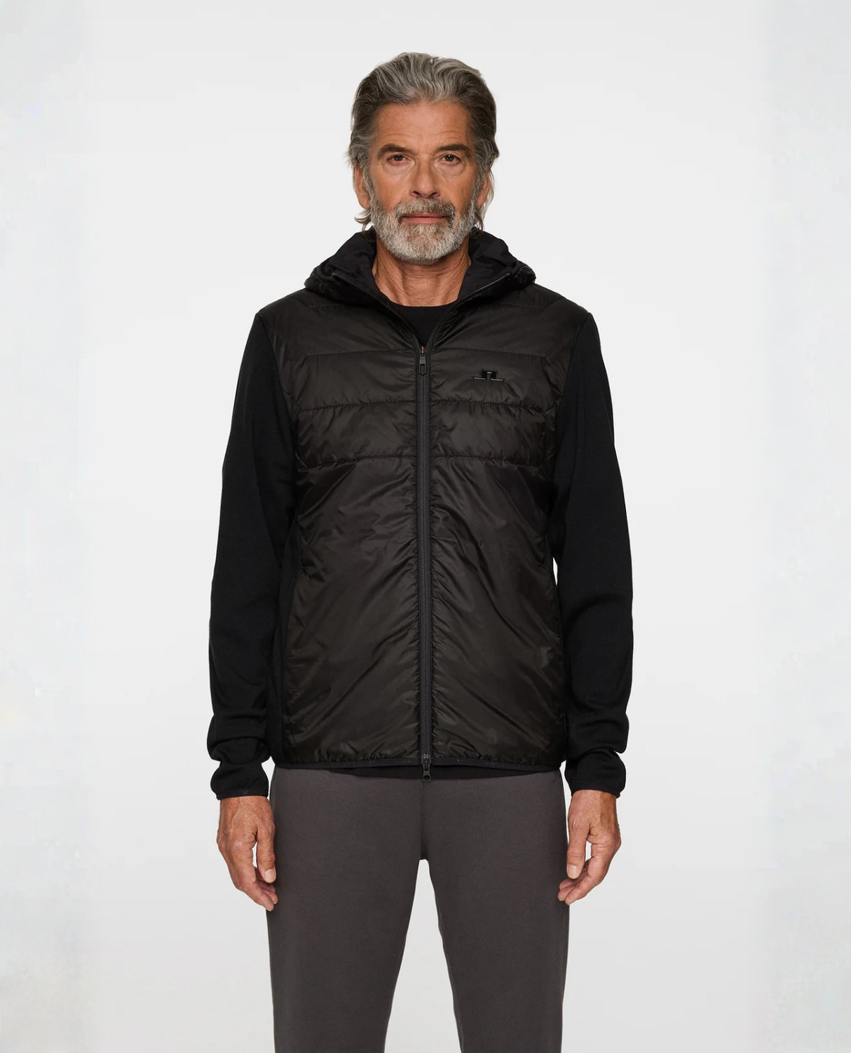 J.Lindeberg Men Gregory Hybrid Hood - Black