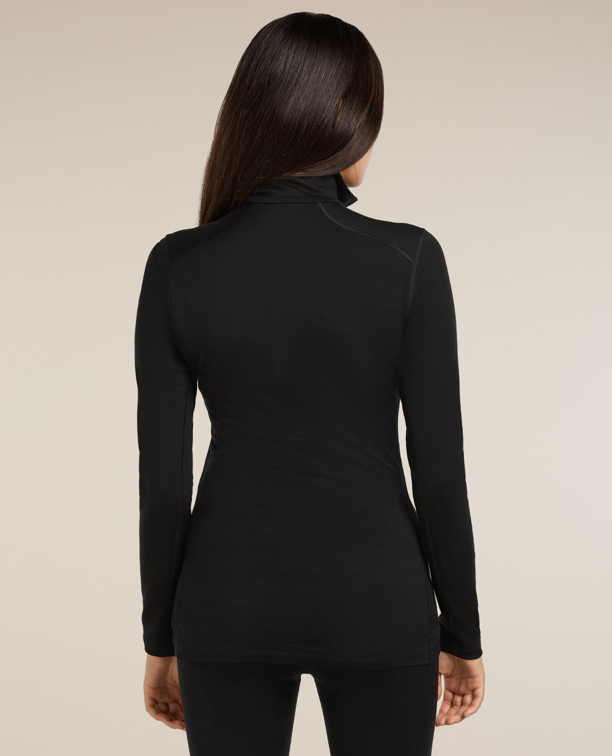 Icebreaker Women 200 Oasis Long Sleeve Half Zip - Black - Alpingaraget