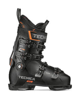 Tecnica Mach1 MV 120 TD2 - Svarta och orangea alpina skidpjäxor med spännen för herrar.