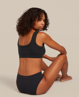 Icebreaker Women's Merino Blend Rib Lotus Bra - Black - Alpingaraget