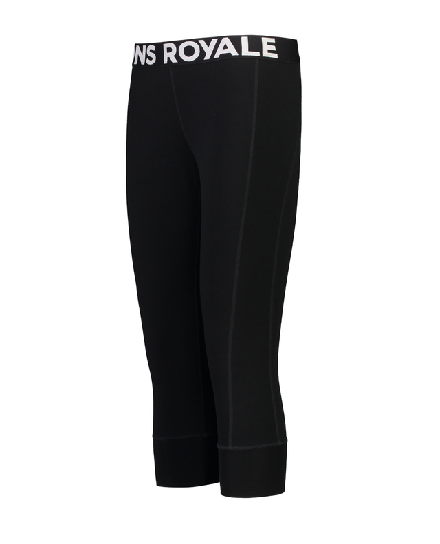 Mons Royale Women Cascade Merino Flex 3/4 Legging - Black - Alpingaraget