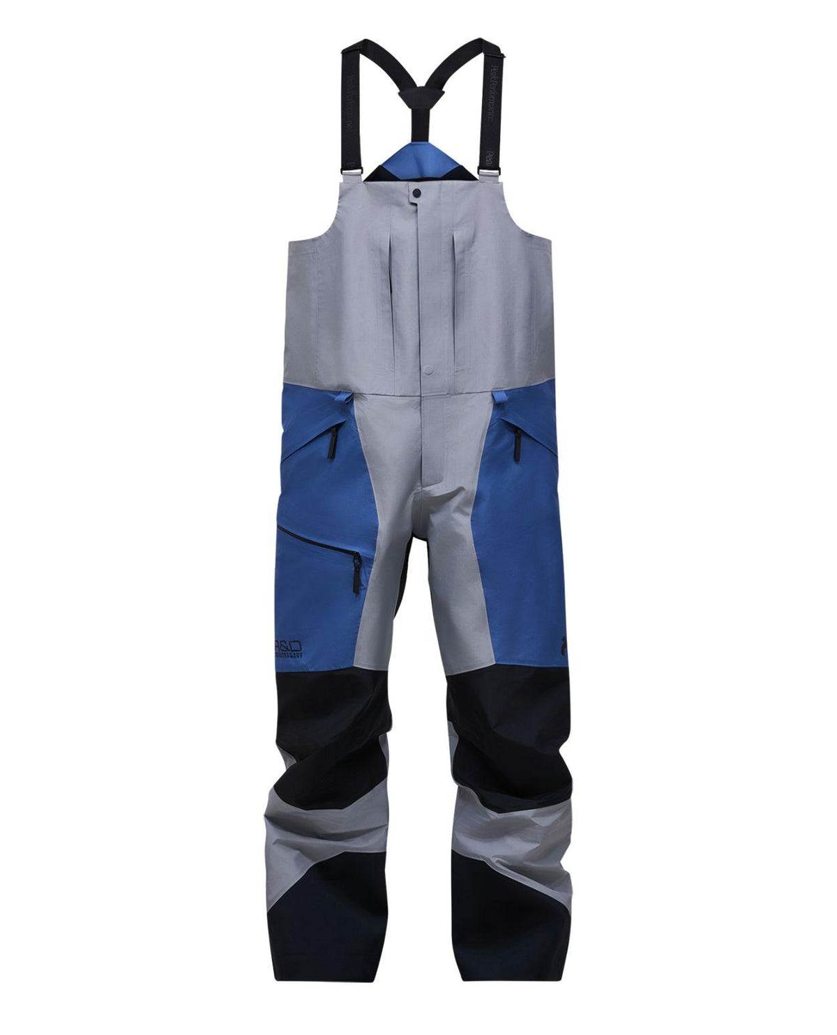 Peak Performance Vertical Gore-Tex Pro Bib Pants Men - Grå och blå skidbyxor med hängslen