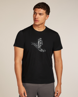 Icebreaker Men Merino 150 Tech Lite SS T Skiing Yeti - Black - Alpingaraget