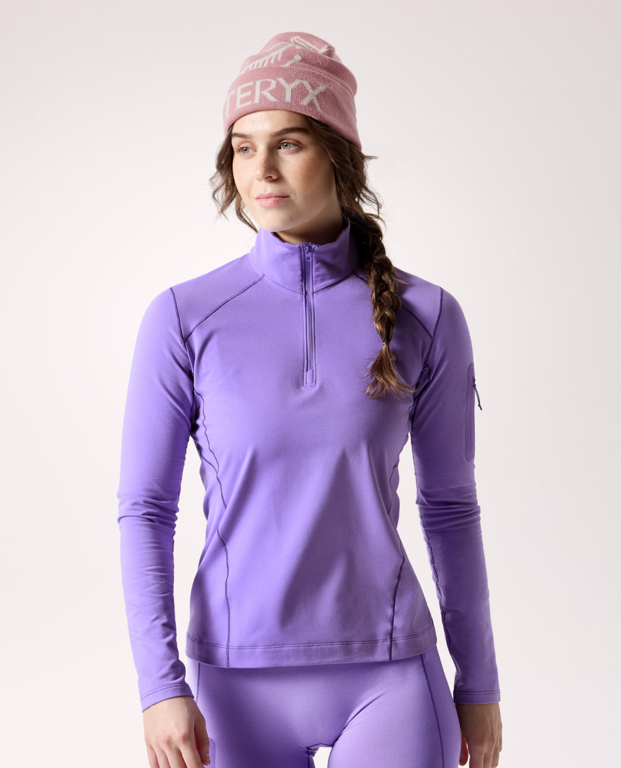 Arc'teryx Women Rho Zip Neck - Aster / Lt Iola