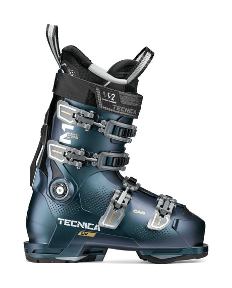 Tecnica Mach1 LV 105 TD2 Women - Grön alpinpjäxa för damer med precision och låg volym.