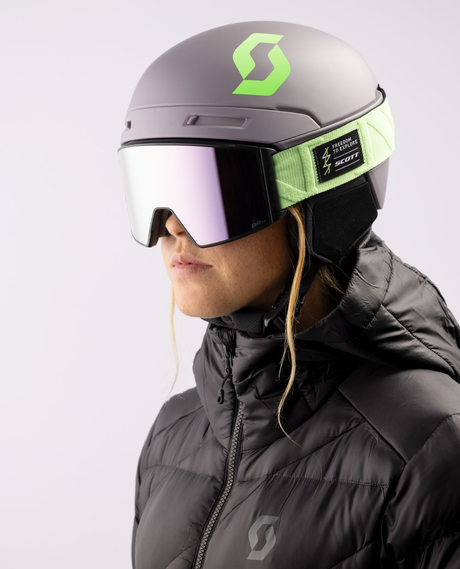 Scott-hjelm Flow Mips - Aftengrå/Glansgrøn