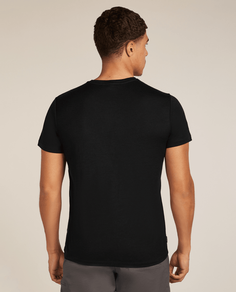 Icebreaker Men Merino 150 Tech Lite SS T Skiing Yeti - Black - Överdelar - Alpingaraget