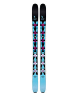 Extrem Ski Co Factory 96 allmountainskidor i svart med färgstarkt mönster.