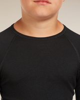 Icebreaker Kids’ Merino 200 Oasis Long Sleeve Crewe - Black - Alpingaraget