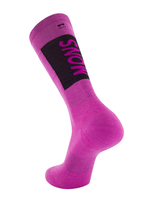 Mons Royale Unisex Atlas Merino Snow Sock Logo - Purple Bolt - Alpingaraget