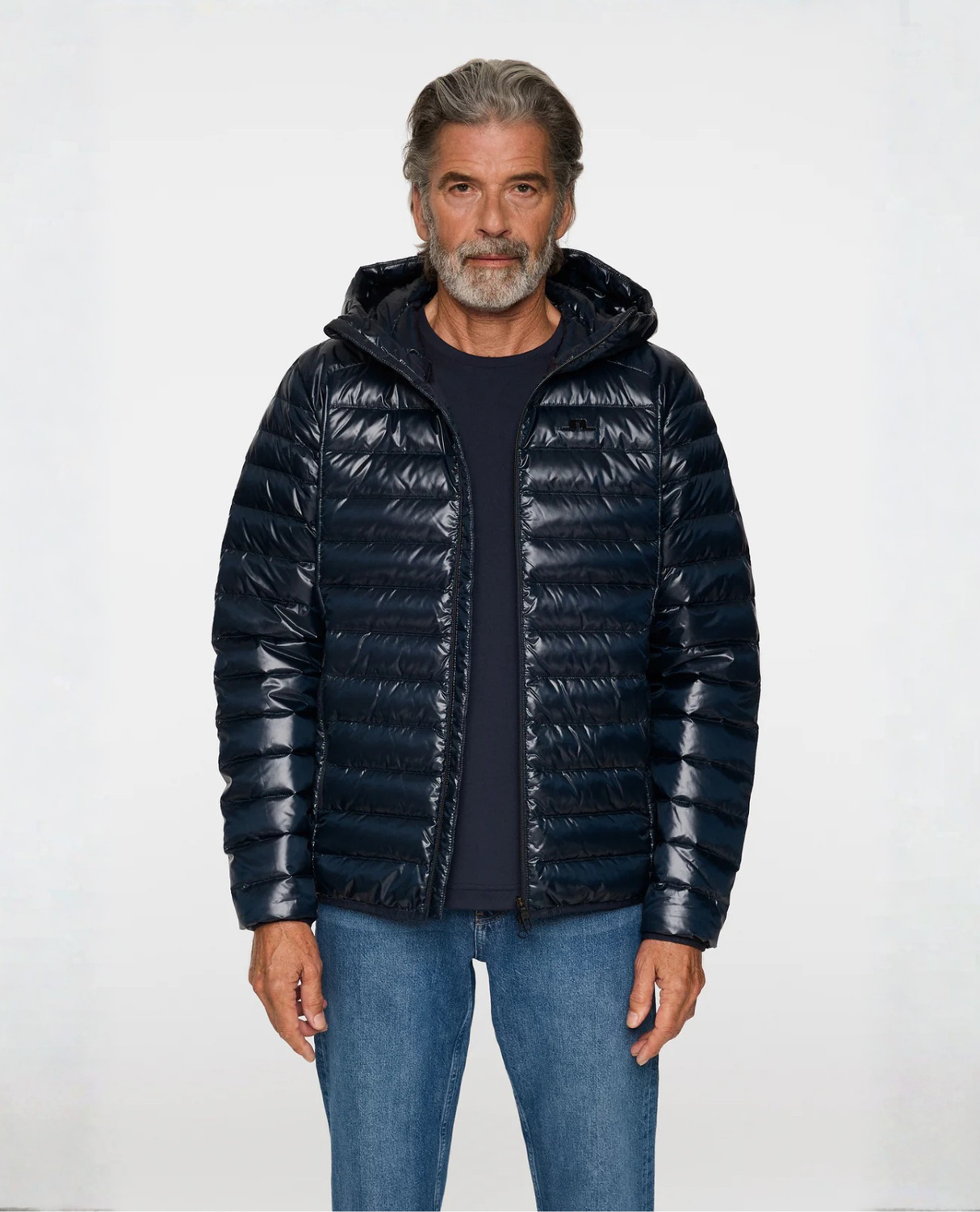 J.Lindeberg Men Oden Light Down Hood - JL Navy
