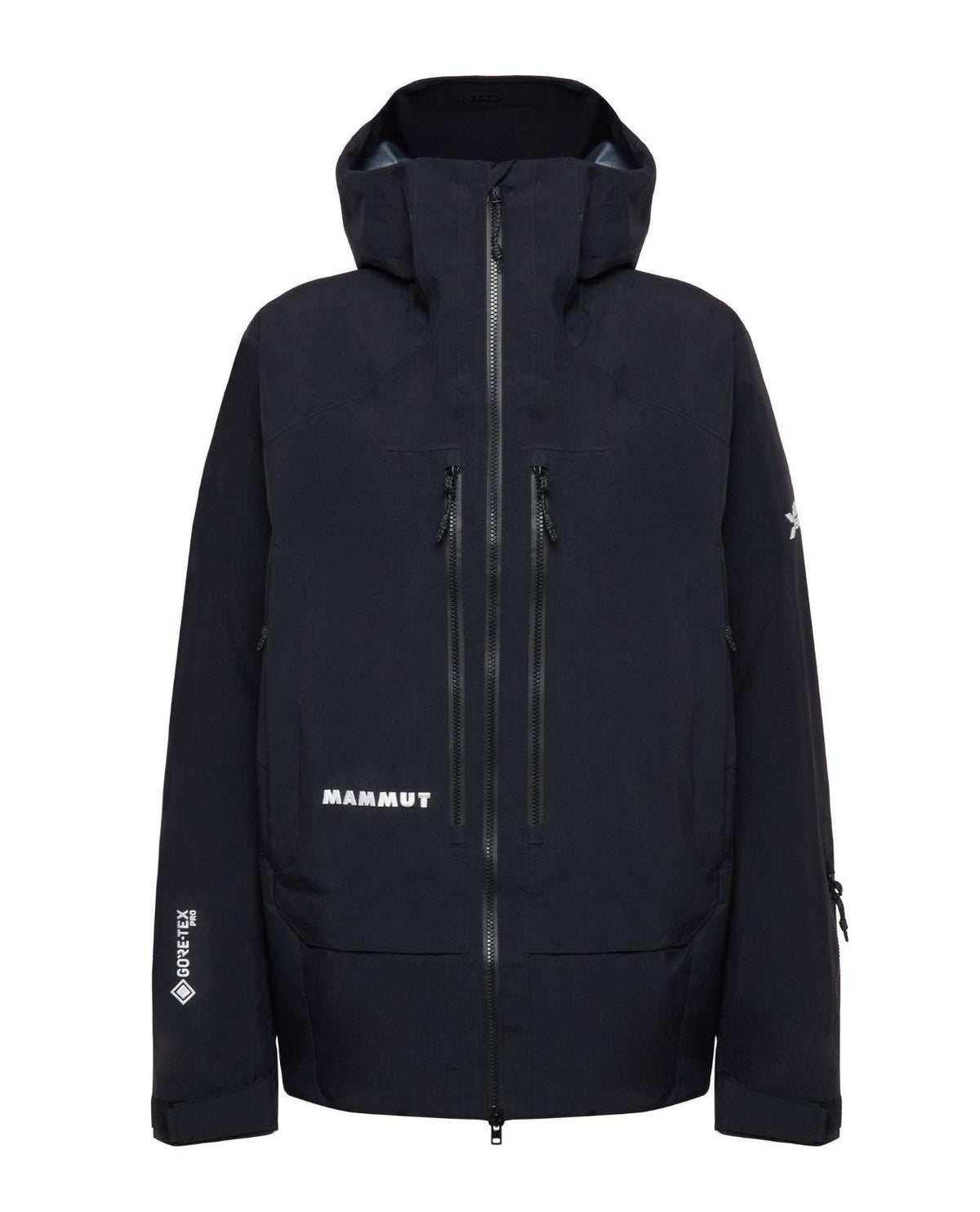 Mammut Eiger Free Pro HS Hooded Jacket Men - Svart hardshelljacka för friåkning.
