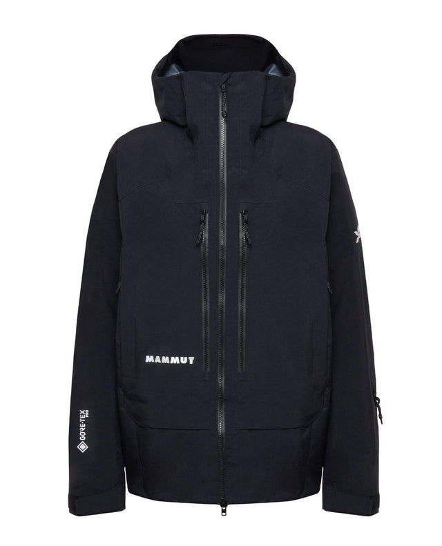 Mammut Eiger Free Pro HS Hooded Jacket Men - Svart hardshelljacka för friåkning.