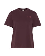 Kari Traa KT Graphic Tee i färgen Cocoa Powder, en brun t-shirt för dam med avslappnad passform och tryck.