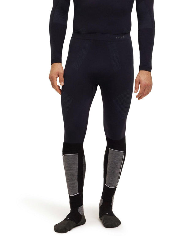Falke Warm Long Tights - Svarta underställstights för herrar med åtsittande passform.