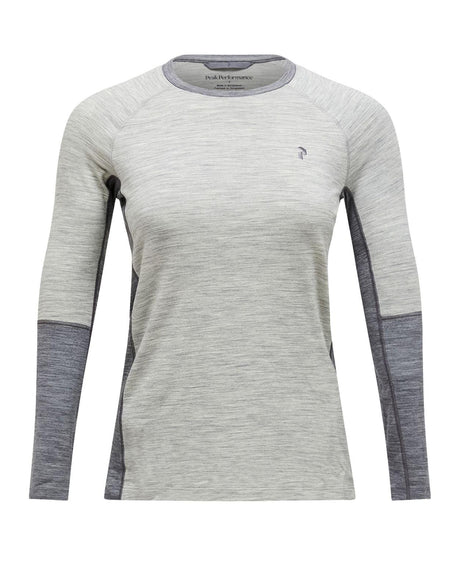 Peak Performance Magic Crew Women - Med Grey Melange/Grey Melange underställströja
