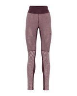 Kari Traa Smekker High Waist Pants - Cocoa Powder bruna underställsbyxor i merinoull med jacquardmönster.