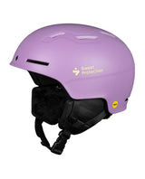 Sweet Protection Winder Mips juniorhjälm i färgen heather rosa med Mips-rotationsskydd för alpin skidåkning.
