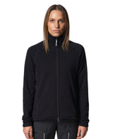 Houdini Power Up Jacket Women i svart färg visad framifrån på en modell.
