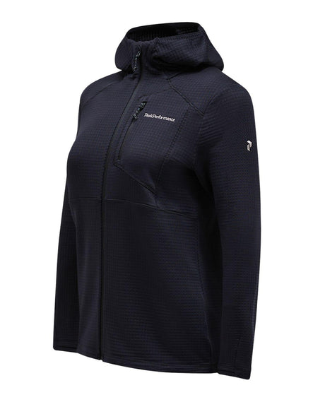 Peak Performance Trail Polartec Zip Hood Women - Svart skidjacka