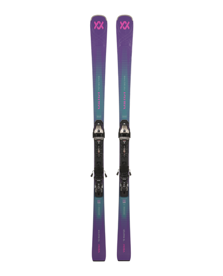 Völkl Peregrine 72 Master + Comp 12 GW pistskidor med bindningar visade framifrån.