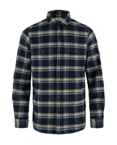 Fjällräven Övik Heavy Flannel Shirt Mörkblå flanellskjorta för herrar