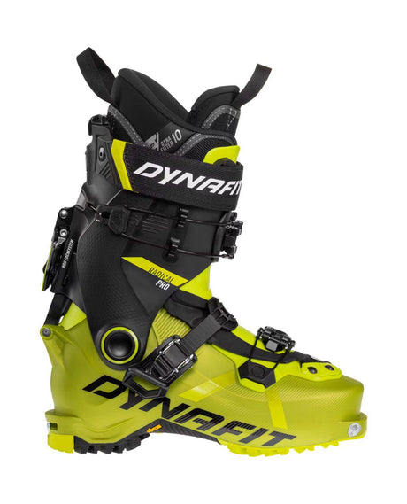 Dynafit Radical Pro toppturspjäxa i grön och svart färg med Hoji-låssystem.