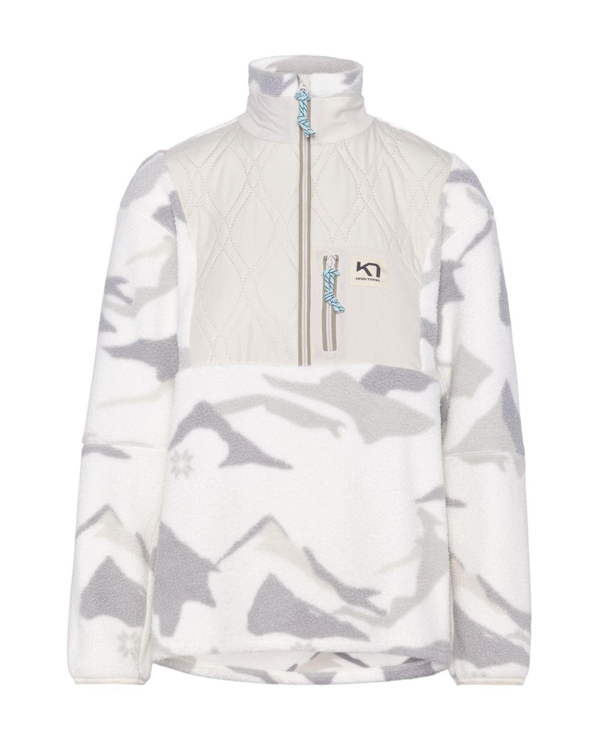 Kari Traa Rothe Half Zip - Vit mellanlager i fleece
