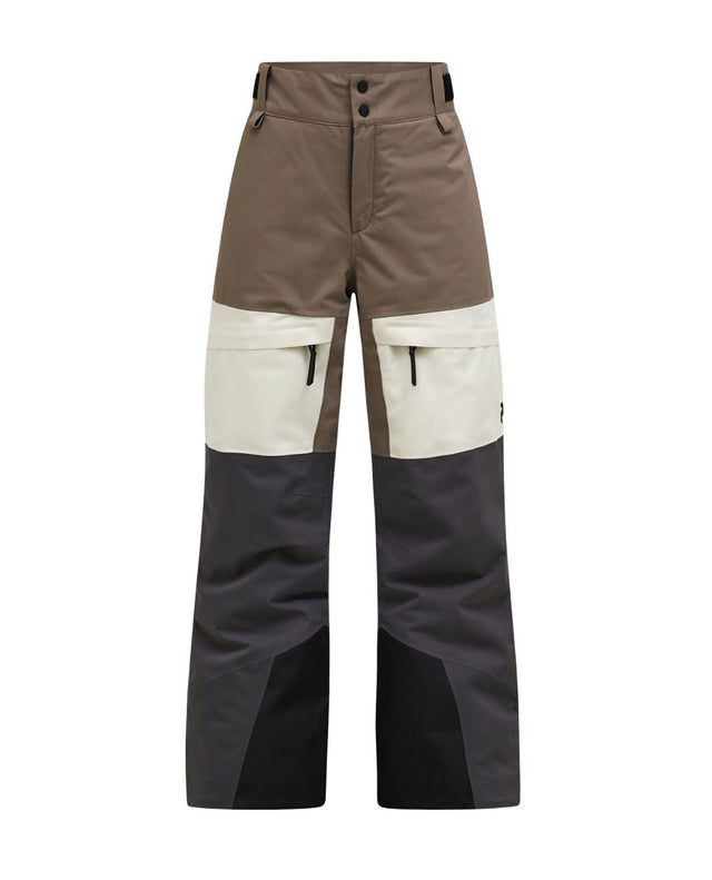Peak Performance Gravity Insulated Pants Junior - Terrain Tan/Sand Fog skidbyxor för juniorer i bruna nyanser.