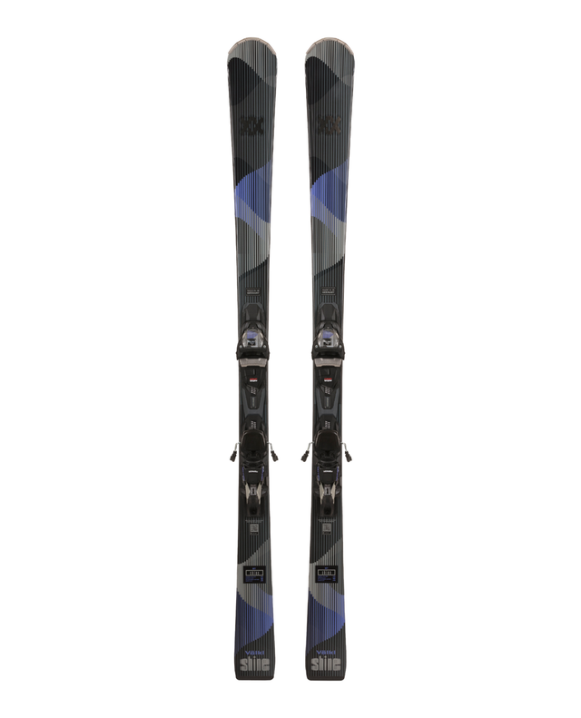 Völkl Shine MT dam pistskidor med vMotion 10 GW-bindningar i en snygg mönstrad design.