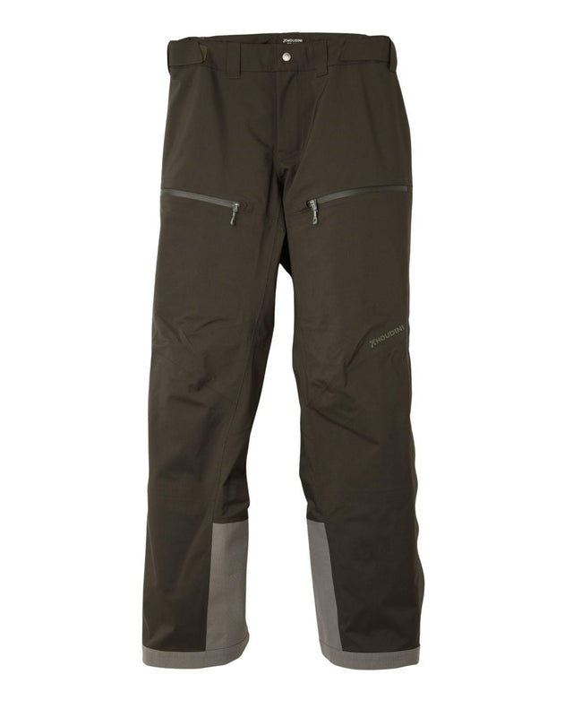 Houdini Ride Pants II Men gröna skidbyxor i modell för herrar framifrån.