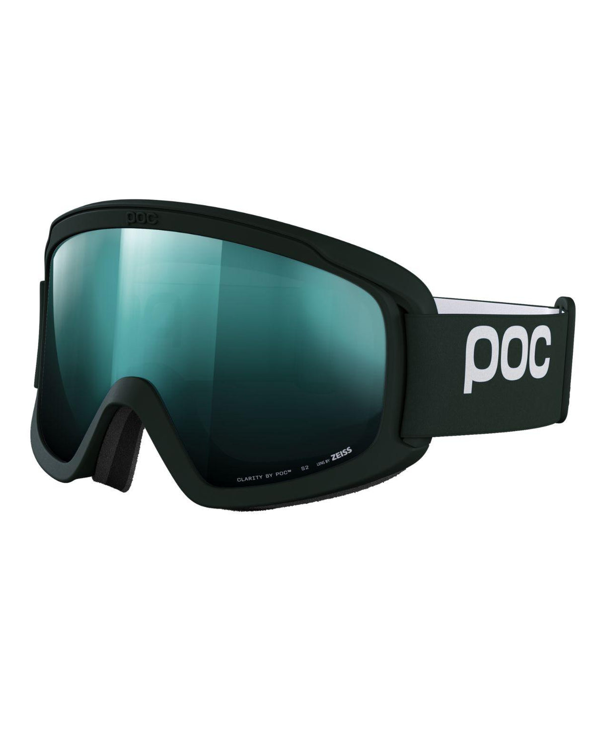 POC Opsin skidglasögon i färgerna Pargasite Green och Partly Sunny Forest Green med grön spegellins.